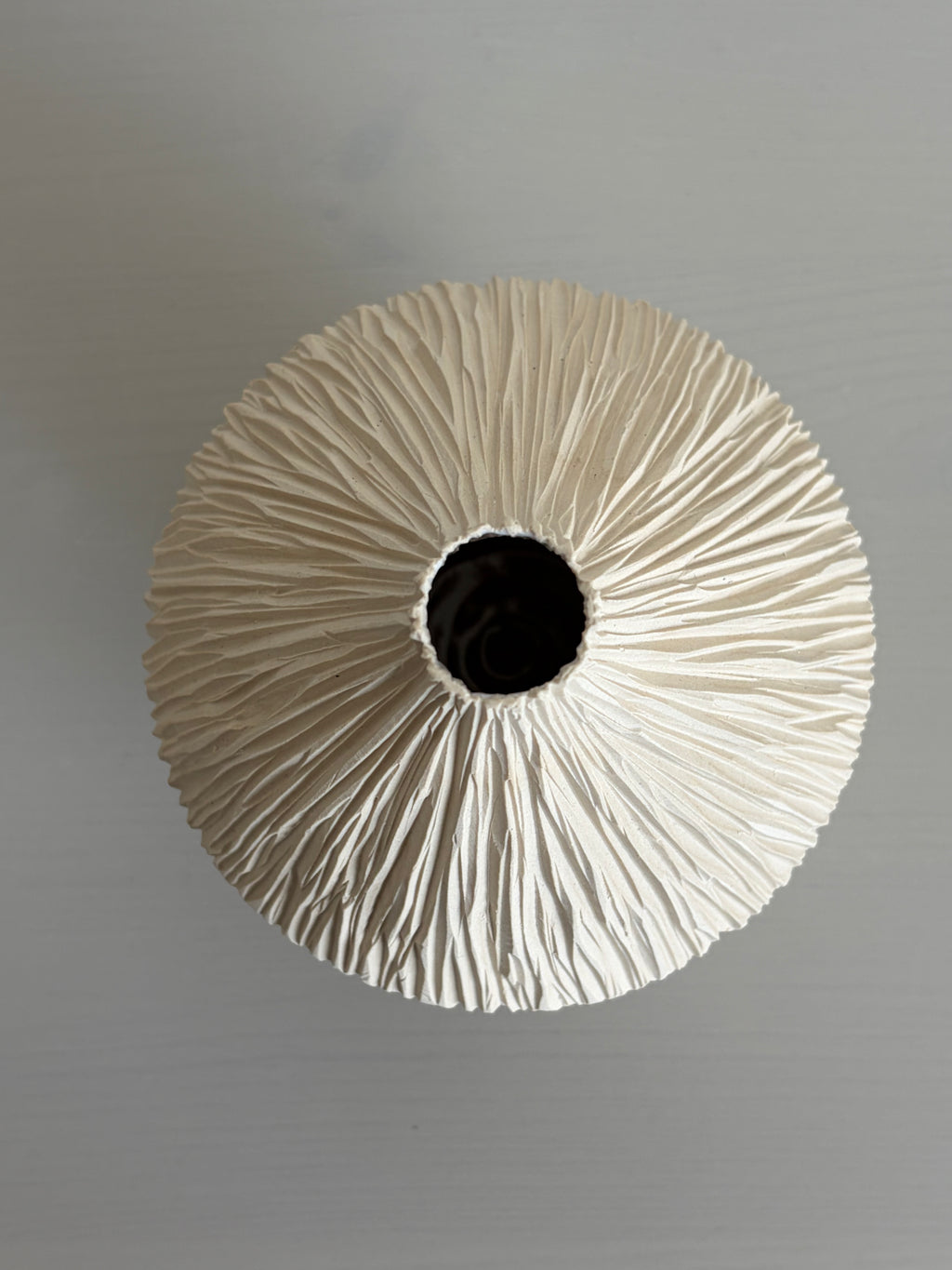 Narrow neck seedpod vase