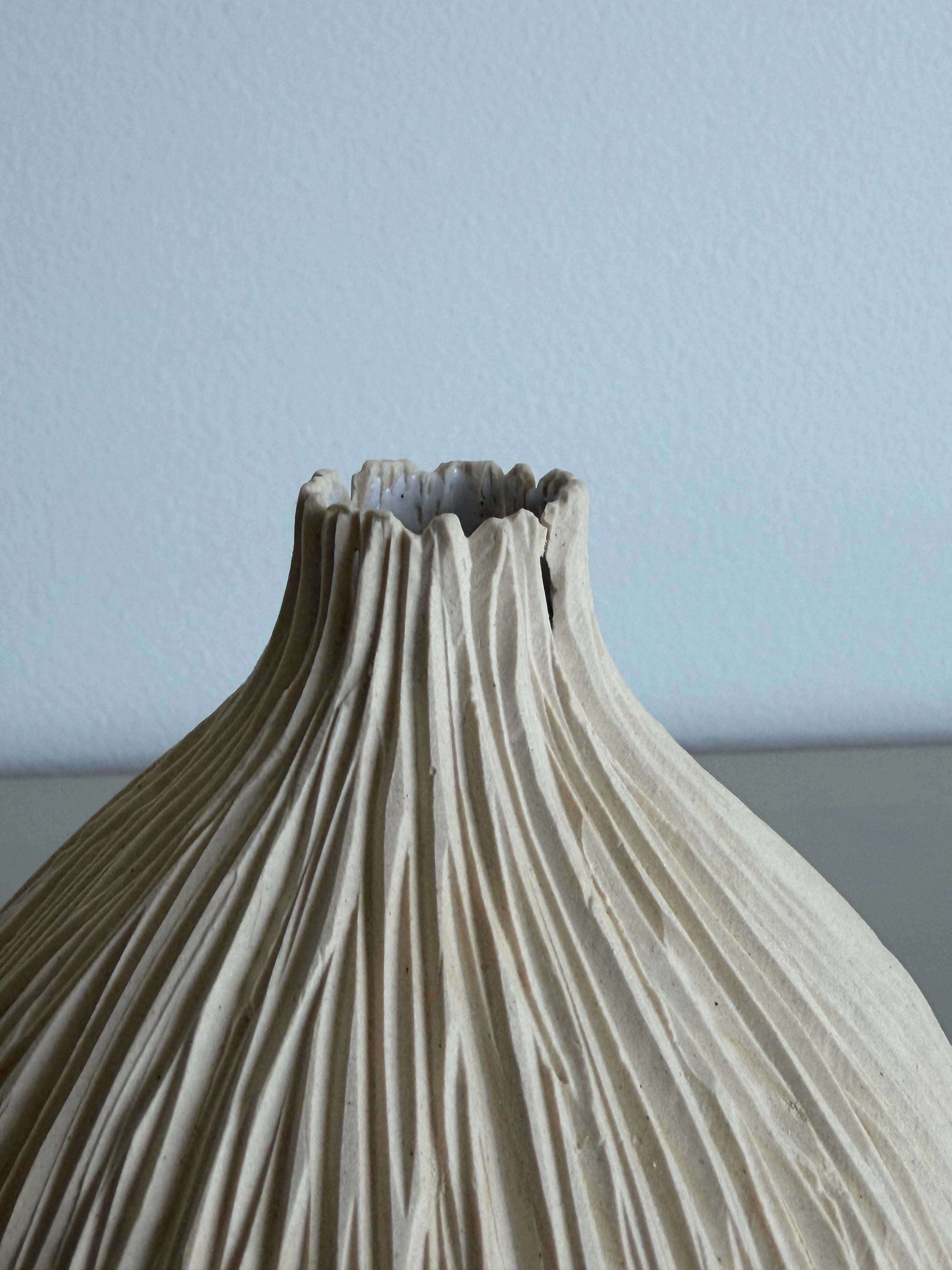 Narrow neck seedpod vase