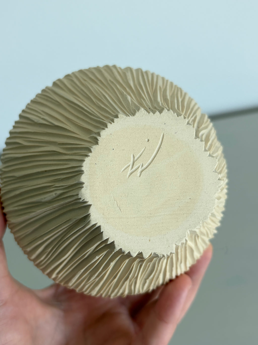 Narrow neck seedpod vase