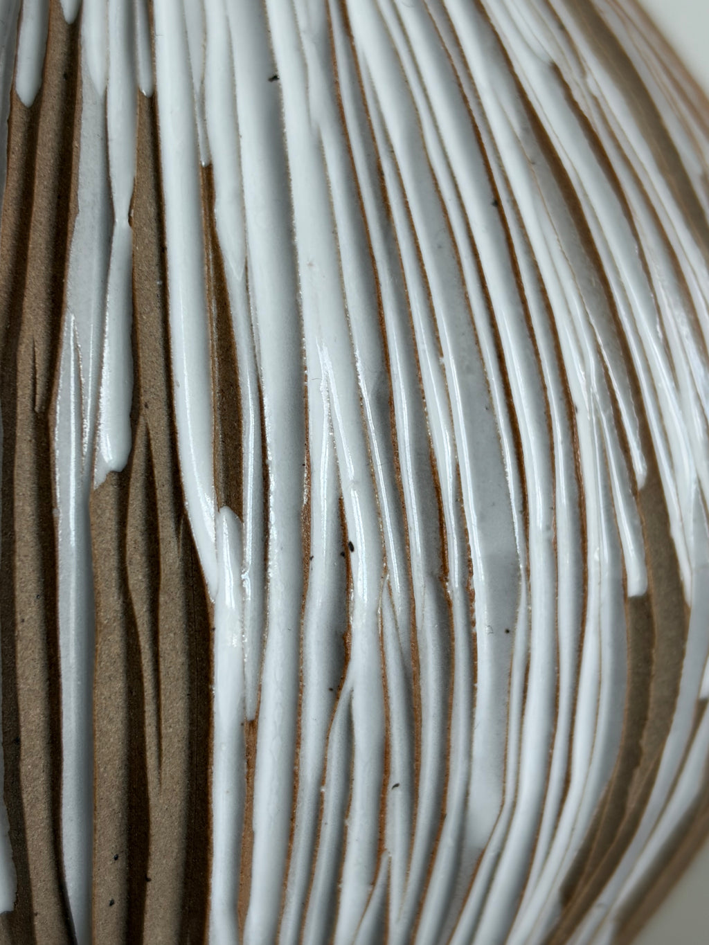 Glaze-drip seedpod vase